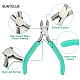 SUNNYCLUE 3pcs Mini jewellery Pliers Tool Set 3inch Professional Precision Pliers for DIY jewellery Making - Side Cutting Pliers PT-SC0001-61-5