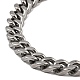 304 Stainless Steel Cuban Link Chain Bracelet NJEW-D050-02E-P-3