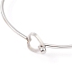 Stainless Steel Hollow Out Heart Bangle BJEW-YW0001-08P-2