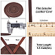 GORGECRAFT 5.5Yds 5mm Flat Genuine Leather Cord String 2mm Thick Natural Leather Craft Lace Strips Full Grain Cowhide Braiding Cord Roll for Jewelry Making DIY Braided Bracelets Keychains(Dark Brown) WL-GF0001-07B-02-2