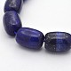 Dyed Barrel Natural Lapis Lazuli Beads Strands G-P096-12x16-03-1