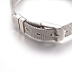 304ステンレス製の時計バンド  ベルトフィットスライドのチャームを見て  ステンレス鋼色  8-1/2インチ（21.5cm）  10mm X-WACH-P015-02P-2