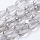 Chapelets de perles en verre électroplaqué X-EGLA-D015-15x10mm-34-3