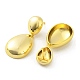 Teardrop Rack Plating Brass Studs Earrings KK-Z038-16G-2
