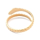 Placcatura ionica (ip) 304 anello per polsino aperto con serpente avvolgente in acciaio inossidabile per donna RJEW-L103-27G-3
