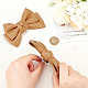 Leather Bowknot Shoe Decorations AJEW-WH0323-23D-3