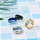 4 configuración de anillo de dedo acanalado de acero inoxidable de colores STAS-TA0001-26E-4