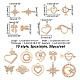 Gomakerer 50 piezas 10 estilo calor y flecha y mariposa y estrella y colgantes de aleación de bowknot FIND-GO0001-03-2