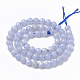 Calcédoine bleue naturelle chapelets de perles G-R193-02-10mm-3