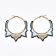 Handmade Japanese Seed Beads Hoop Earrings SEED-T002-45-2