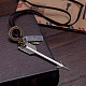 Регулируемые мужские подвески из цинкового сплава и ожерелья лариат с кожаным шнуром NJEW-BB16017-B-7