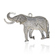 Tibetan Style Alloy Elephant Big Pendants PALLOY-J154-05AS-2