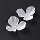 3-petal transparente Acryl Perlenkappen OACR-A017-11-3