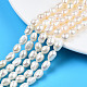 Fili di perle di perle d'acqua dolce coltivate naturali PEAR-N014-07H-5