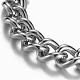 304 Stainless Steel Curb Chain Bracelets BJEW-G511-08-3