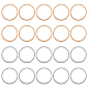 Olycraft 20 Uds. Conjunto de pulseras elásticas de resorte de alambre de acero de 2 colores BJEW-OC0001-18-1