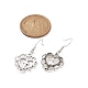 Alloy Heart with Cross Dangle Earrings for Women EJEW-JE05133-2