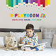 Superdant adesivi murali colorati per sala giochi creano immagini condivise ridere sogni adesivi murali con arcobaleno piccolo sole decorazione da parete per sala giochi stanza di interazione genitore-figlio DIY-WH0228-677-4