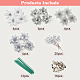 SUPERFINDINGS 16pcs Glitter Silver Poinsettia Flowers Plastic 12pcs Artificial Flower Christmas Berry Picks with 20pcs Wire Stems and 16pcs Alligator Clips for DIY Craft DIY-FH0003-14-2