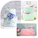 Craspire 10 ensembles 10 styles numéro en plastique imitation perle et strass décoration de gâteau FIND-CP0001-67-6
