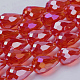 Electroplate Glass Beads Strands EGLA-D015-12x8mm-16-1