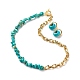 Ensemble de bijoux en perles de turquoise synthétique SJEW-JS01223-03-1