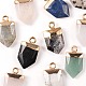 10 Uds. 10 colgantes puntiagudos de piedras preciosas naturales de estilo G-LS0002-04-5