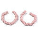 Polymer Clay Twist Rope Open Ring CLAY-N010-031-02-2