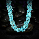 Colliers chips de turquoise naturelle millésime perles NJEW-BB16531-E-6
