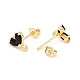 Rack Plating Brass Cubic Zirconia Stud Earrings Findings MAK-I684-10G-02-RS-2