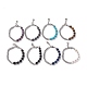 Rundes Perlenarmband aus gemischten Edelsteinen für Mädchen und Frauen BJEW-F418-03-1