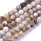 Chapelets de perles en bois pétrifié amérique naturelle G-P430-15-B-2