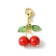 Cherry Natural Gemstone Pendant Decorations HJEW-TA00098-4