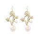 Boucles d'oreille en perles naturelles EJEW-P256-58G-1