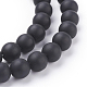 Chapelets de perles en pierre noire synthétique G508-2-3