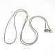 Unisex de moda 201 de acero inoxidable collares de cadena de serpiente NJEW-L043-06P-1