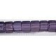 Abalorios de vidrio transparente de púrpura de cubo de 4~5mm X-GS4mm-C07-1