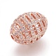 Perles de zircone cubique micro pave en Laiton ZIRC-F090-02RG-B-2