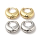 Толстые серьги-кольца из латуни с покрытием стойки для мужчин и женщин EJEW-F288-06-1