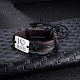 Bracelets de cordon en cuir à la mode unisexe BJEW-BB15607-D-10