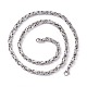 201 Stainless Steel Byzantine Chain Necklaces NJEW-I248-03A-P-2