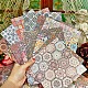 24 foglio di tamponi di carta per album di fiori mandala con 12 motivi MAND-PW0001-83-1