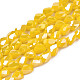Chapelets de perles en verre opaque de couleur unie EGLA-N002-24-B03-1