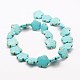 Flower Synthetic Turquoise Beads Strands TURQ-I021-20mm-01-2