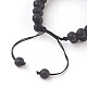 Chakra Natural Lava Rock Braided Bead Bracelets BJEW-O164-A09-2