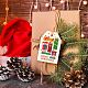 クリスマスのテーマの紙テープ  麻縄で  クリスマスツリーの装飾用  六角  クリスマステーマの模様  模様付き六角形：68x45x0.4mm  6pcs /シート DIY-I069-03A-5