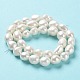 Fili di perle di perle d'acqua dolce coltivate naturali PEAR-Z002-14-3