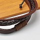 Bracelets à cordon en cuir à rangs multiples BJEW-A063-01-2