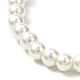 Round Glass Pearl Beads Stretch Bracelet for Teen Girl Women BJEW-JB07075-4