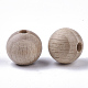 Natural Beech Wood Beads WOOD-T020-01B-2